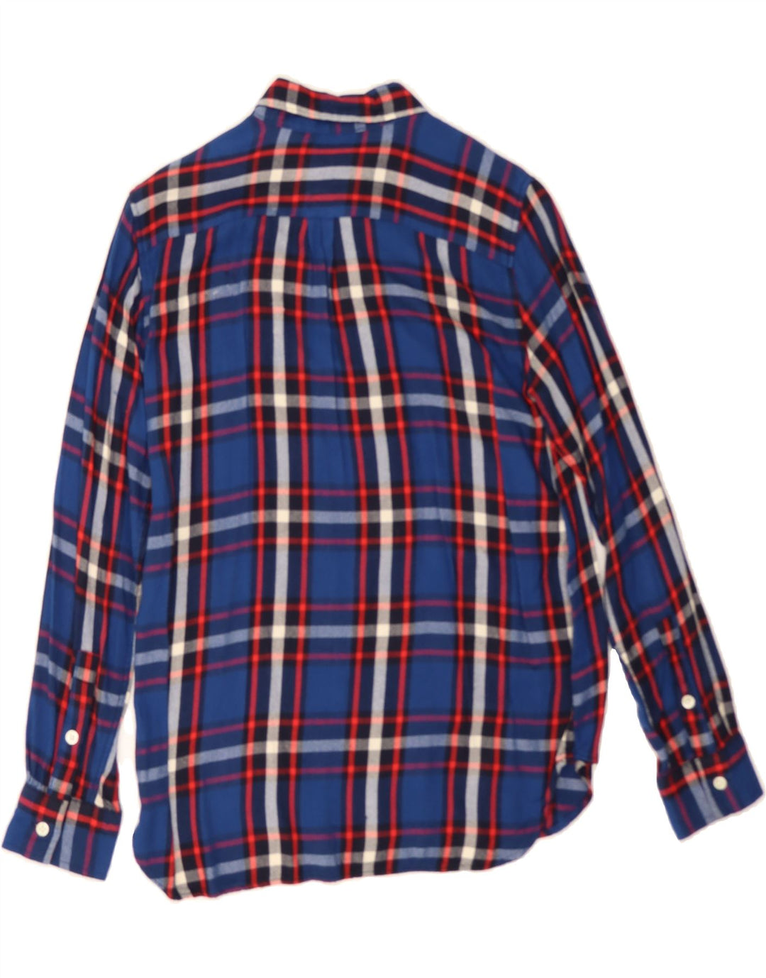 LEVI'S Womens Flannel Shirt UK 6 XS Blue Plaid Viscose Vintage Levi's and Second-Hand Levi's from Messina Hembry 