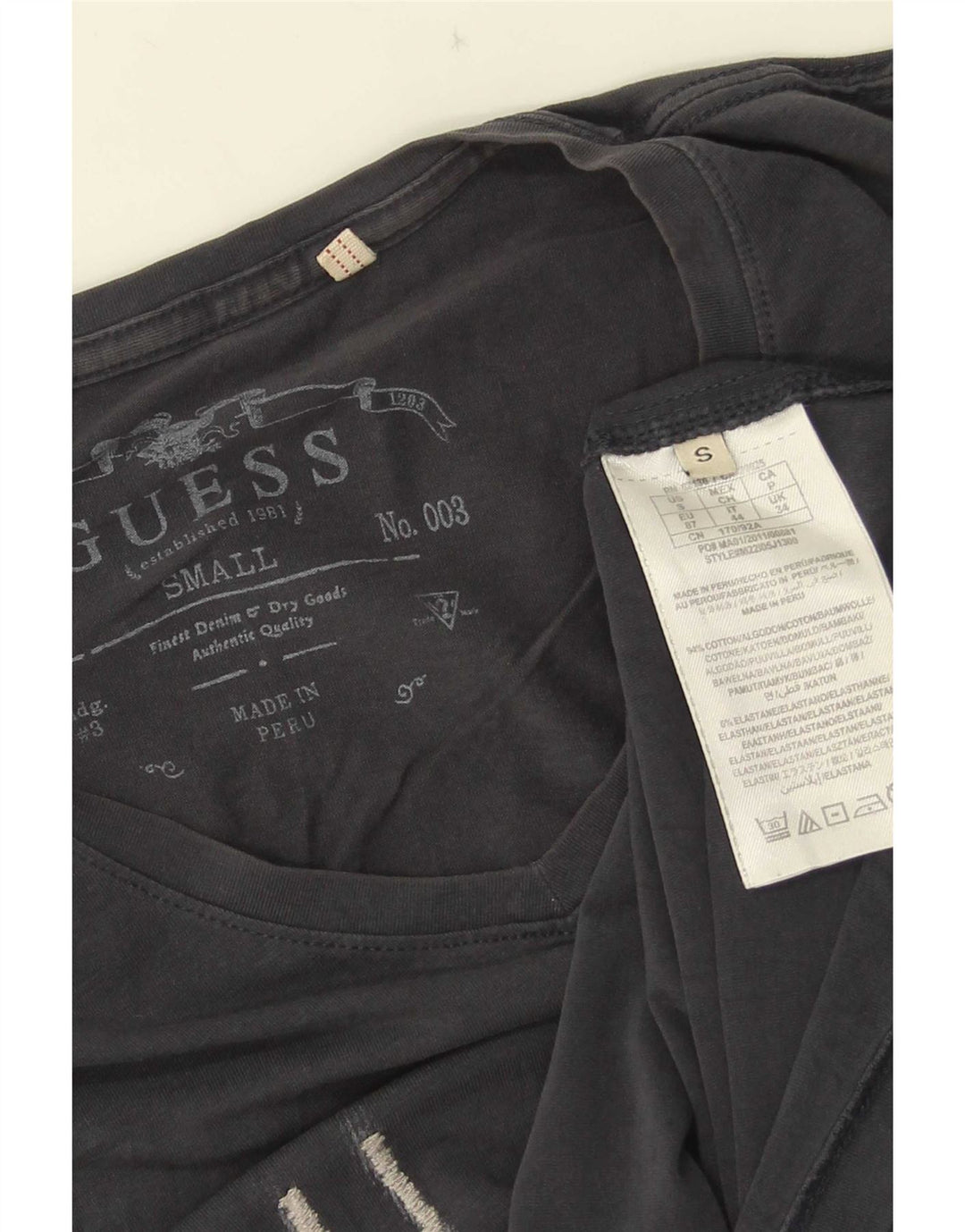 Guess Herre grafisk T-shirt top lille grå bomuld