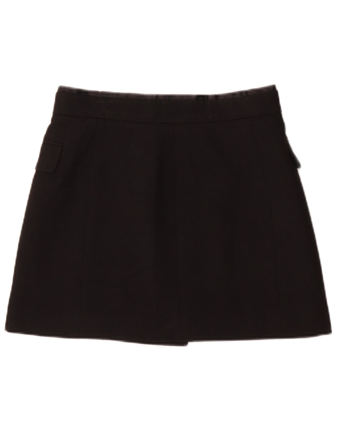 Zara Kvinder Wrap Mini Nederdel Small W26 Sort