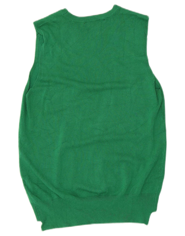 Zara Dame Vest Tank Top UK 12 Medium Green Viscose