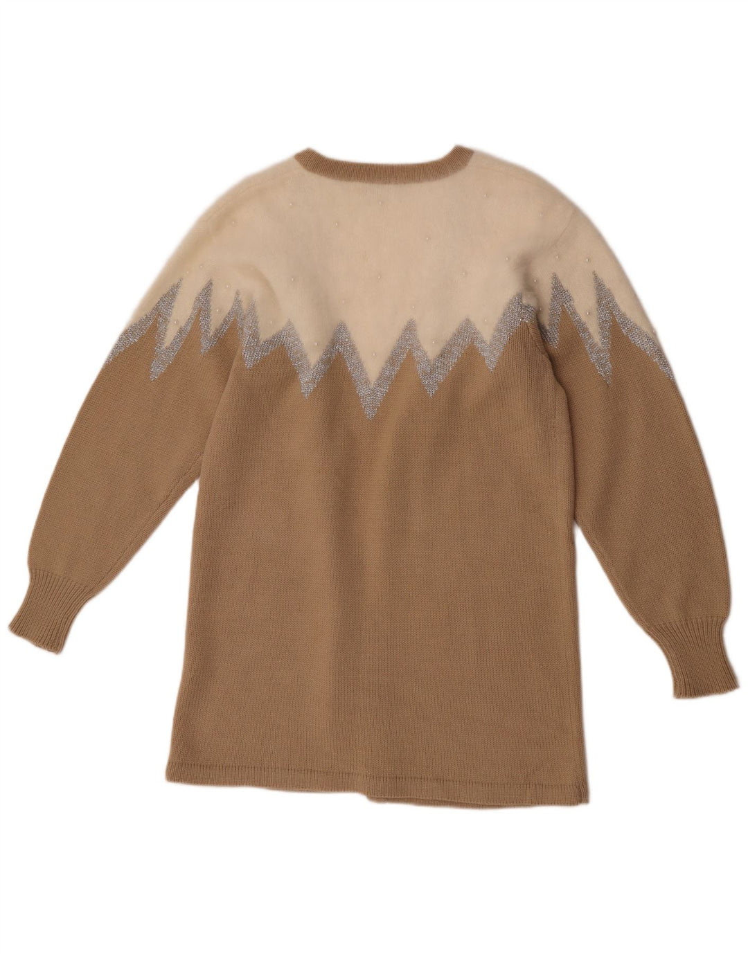 Alberto Fabiani Dame Longline Cardigan Sweater UK 14 Medium Brown