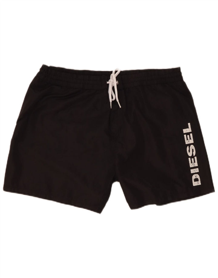 DIESEL Grafiske badeshorts til mænd EU 50 Large Black Polyester