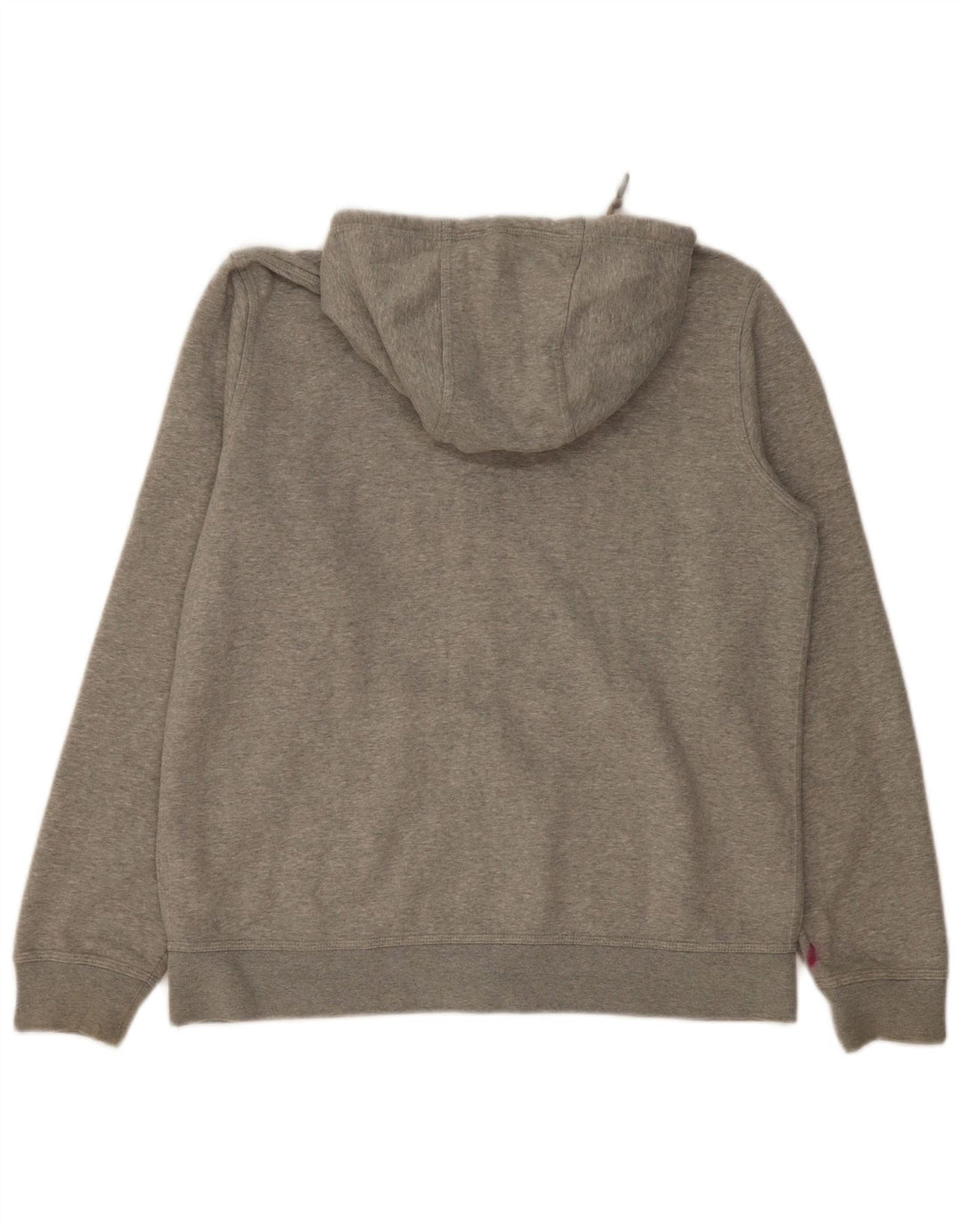NIKE Mens Zip Hoodie Sweater Large Grey Cotton