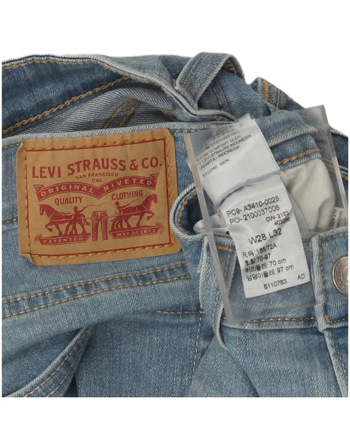 LEVI'S Dame 724 Flared Jeans W28 L32 Blå Bomuld