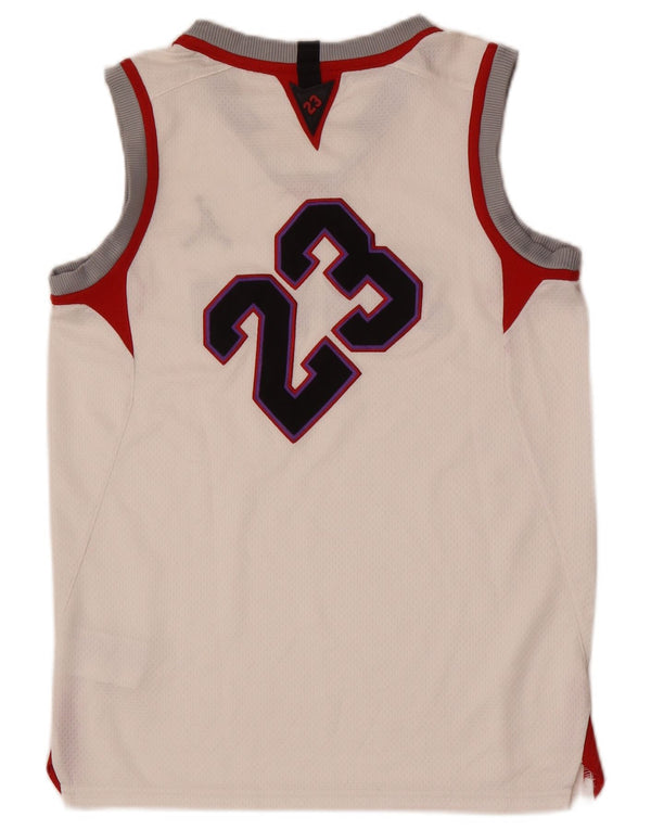 Jordan Boys Grafisk Vest Top 12-13 år Stor Hvid Colourblock Polyester
