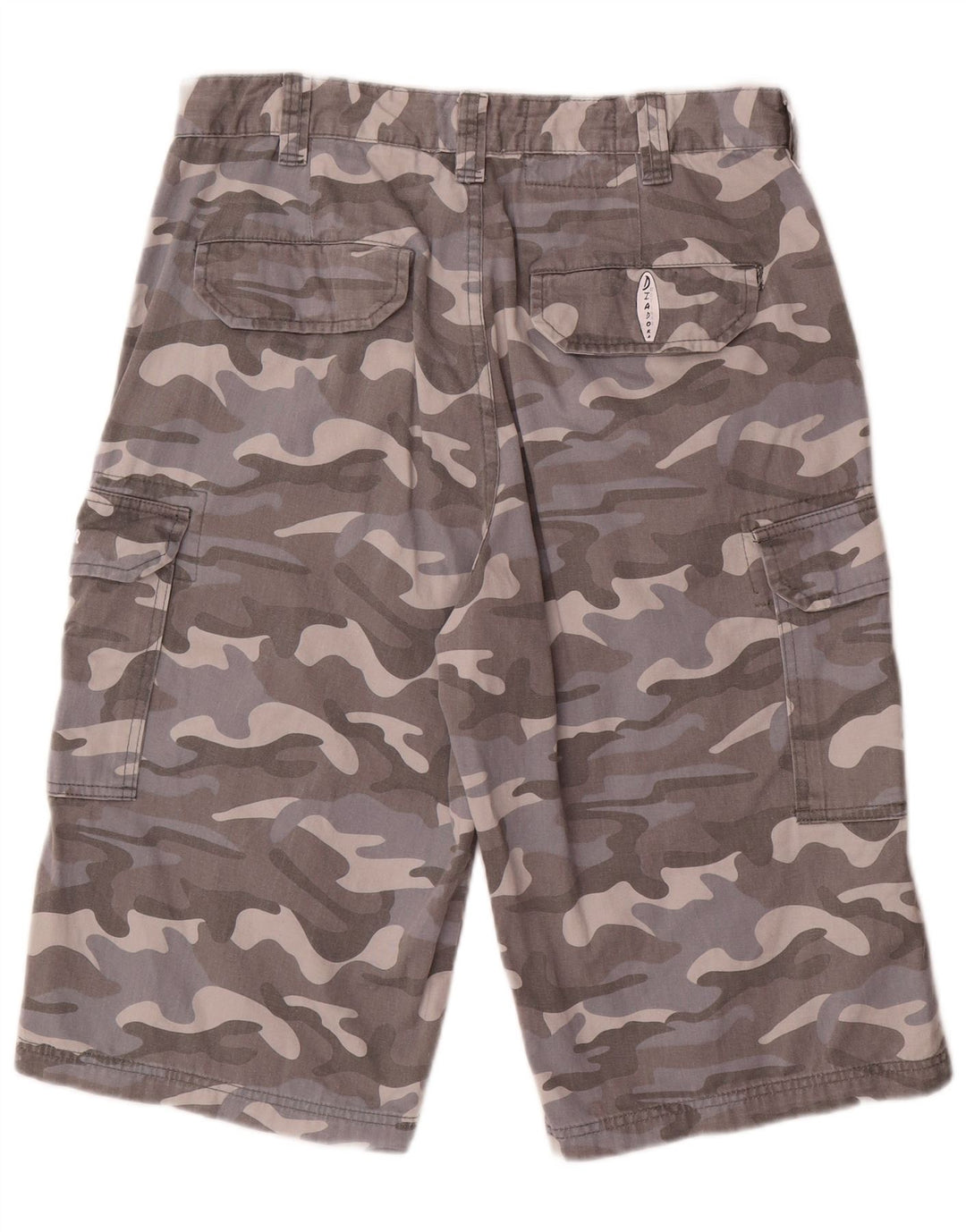 Diadora Herre Cargo Shorts W34 Stor Grå Camouflage Bomuld
