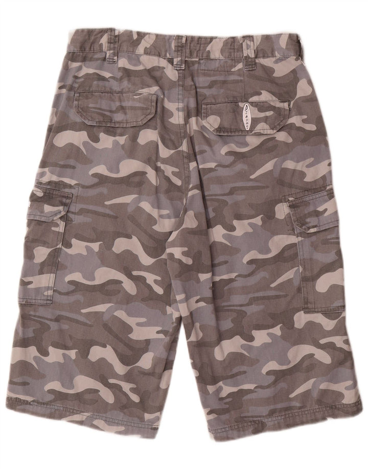 Diadora Herre Cargo Shorts W34 Stor Grå Camouflage Bomuld