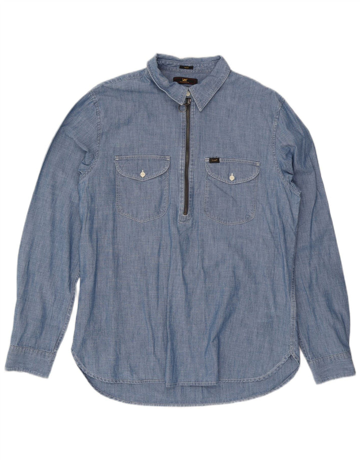 Lee Herre Indigo Regular Fit Pullover Shirt Medium Blue