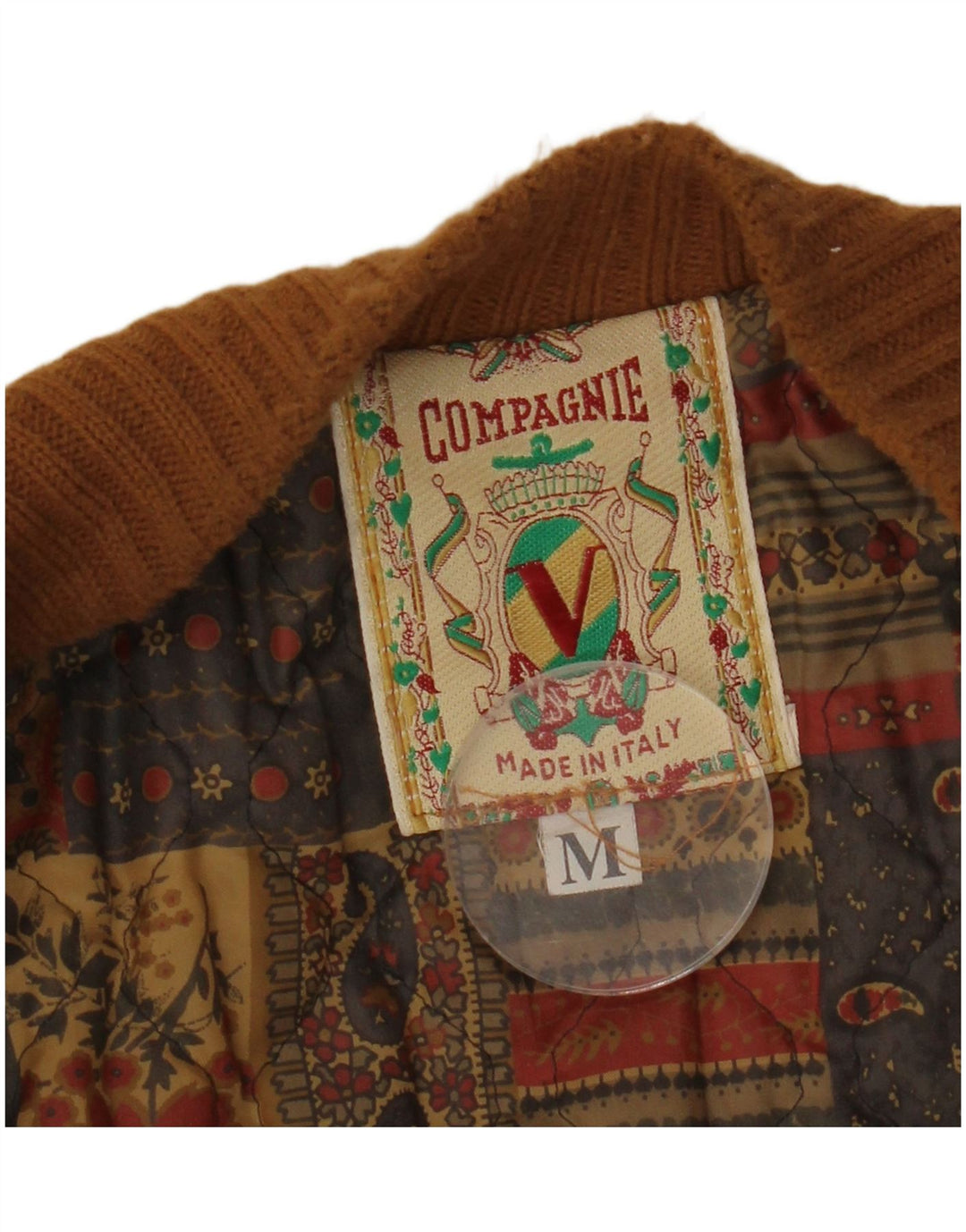 COMPAGNIE Herre Loose Fit Suede Bomber Jacket UK 38 Medium Brown Fair Isle