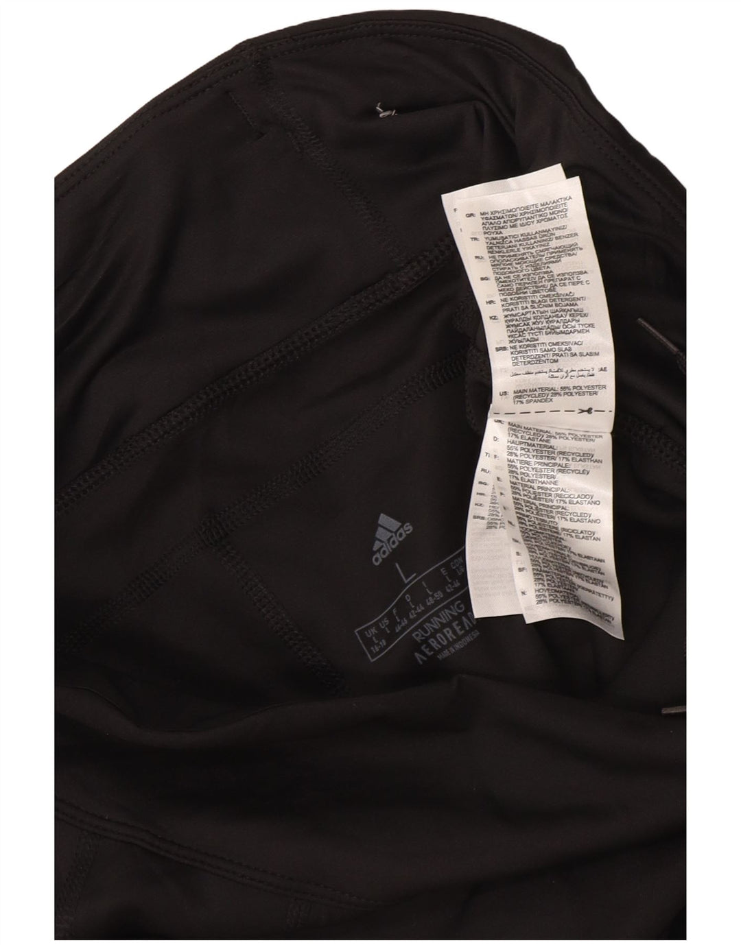 ADIDAS Aeroready Leggings til kvinder UK 16/18 Large Black Polyester