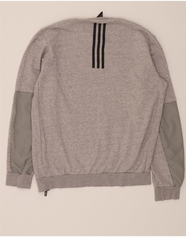ADIDAS Mens Sweatshirt Jumper Medium Grey Cotton Vintage Adidas and Second-Hand Adidas from Messina Hembry 