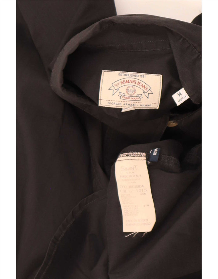 Armani Jeans Herreskjorte Medium Sort Bomuld