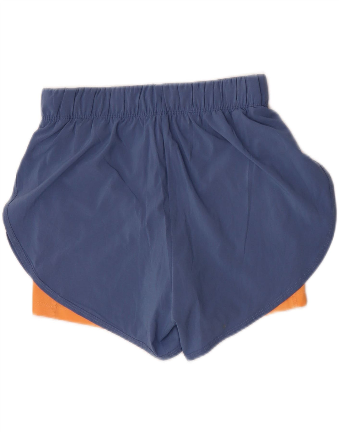 Nike Dame Dri Fit sportsshorts UK 12 Medium Blue Colourblock Polyester
