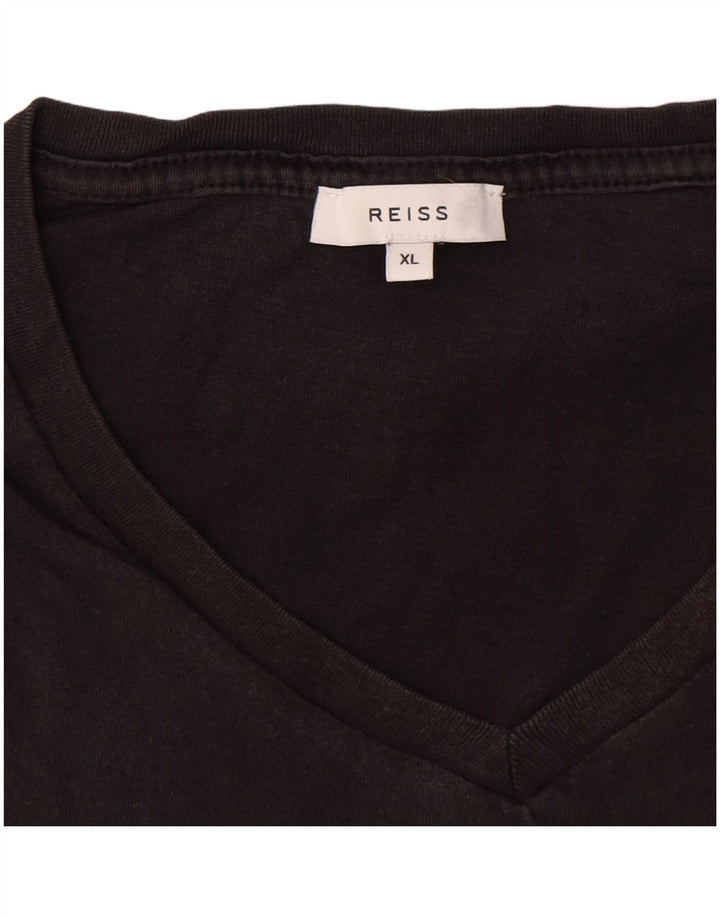 Reiss Herre T-Shirt Top XL Grå Bomuld