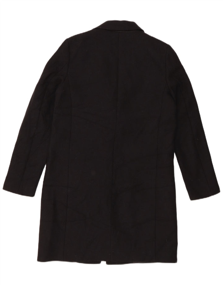 ZARA Dame Overfrakke UK 14 Medium Sort