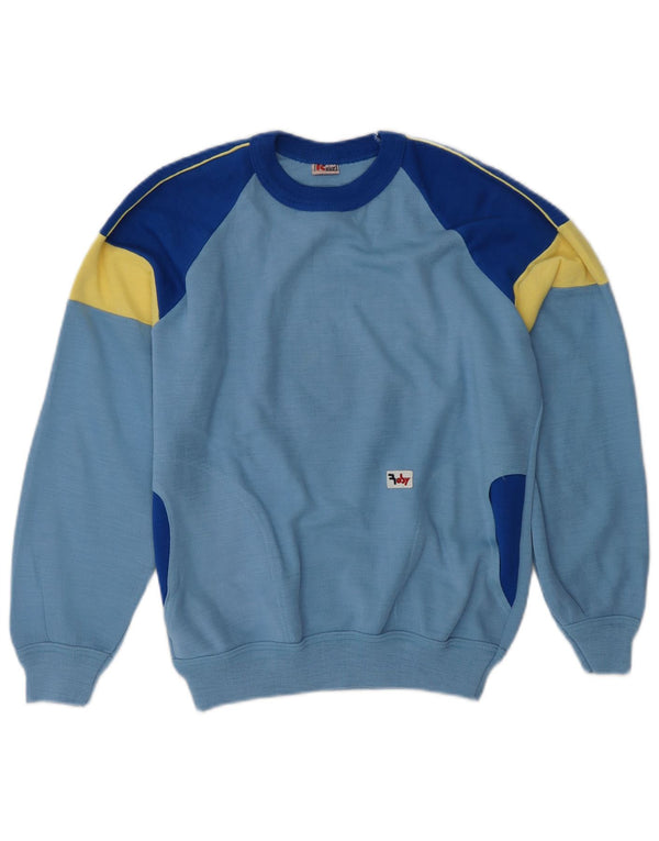 ROBY Dame Sweatshirt Jumper IT 44 Medium Blue Colourblock