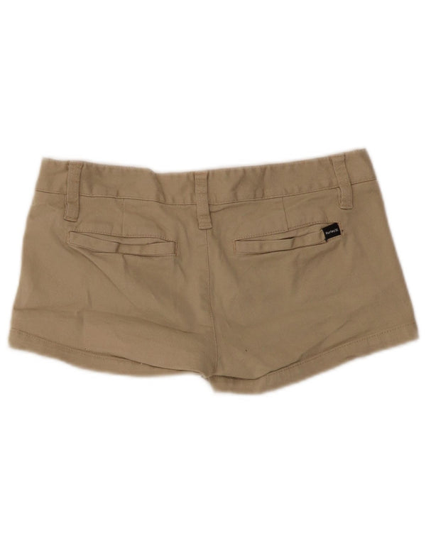 Hurley Womens Hot Pants US 3 Small W30 Beige Bomuld