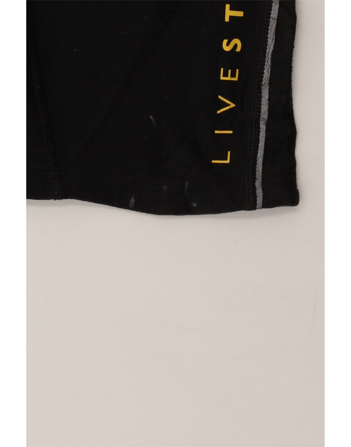 NIKE Womens Dri Fit Graphic Bermuda Sport Shorts UK 12 Medium Black Vintage Nike and Second-Hand Nike from Messina Hembry 