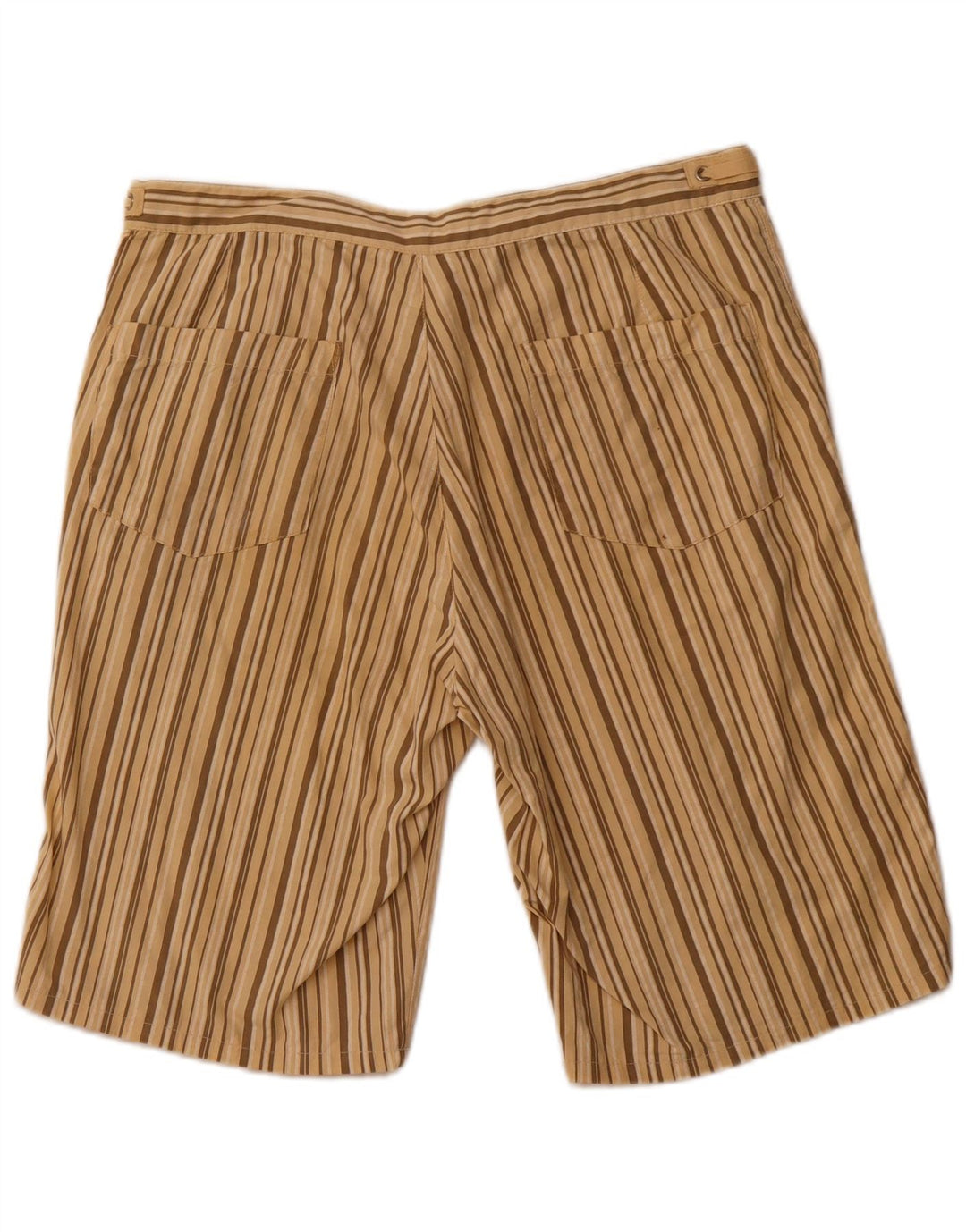 VINTAGE Chino Shorts til mænd Medium W32 Beige stribet bomuld