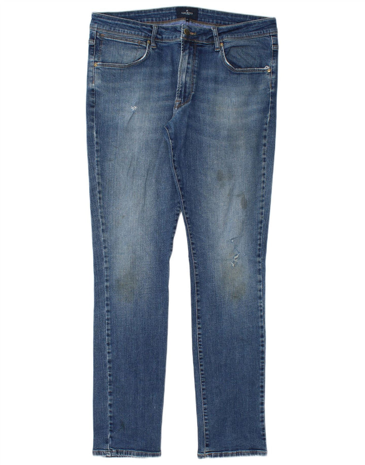 Hackett Herre Slim Jeans W36 L33 Blå Bomuld
