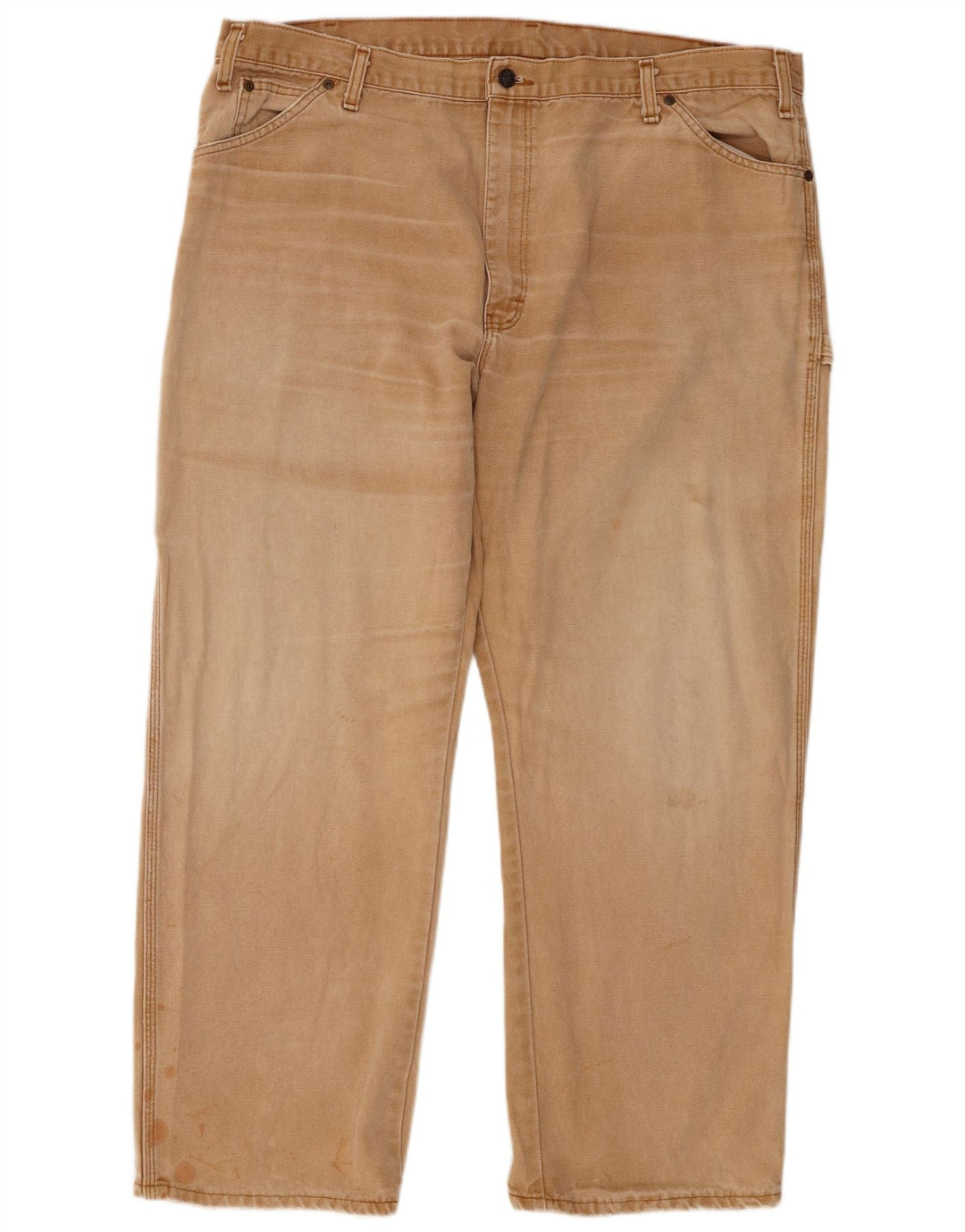 Dickies Herre Straight Cargo Bukser W42 L30 Beige Bomuld
