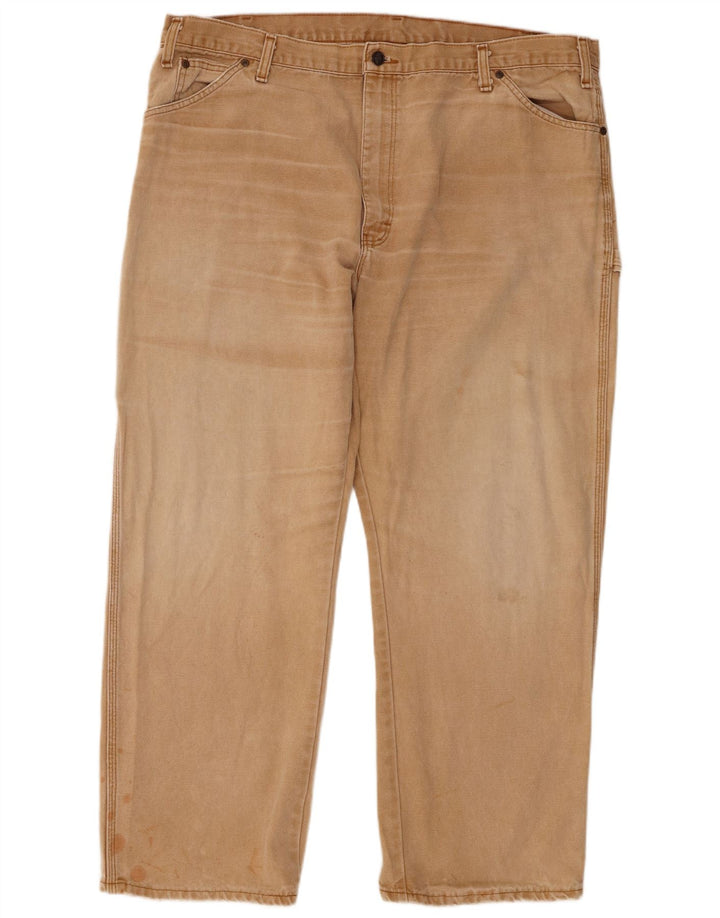 Dickies Herre Straight Cargo Bukser W42 L30 Beige Bomuld