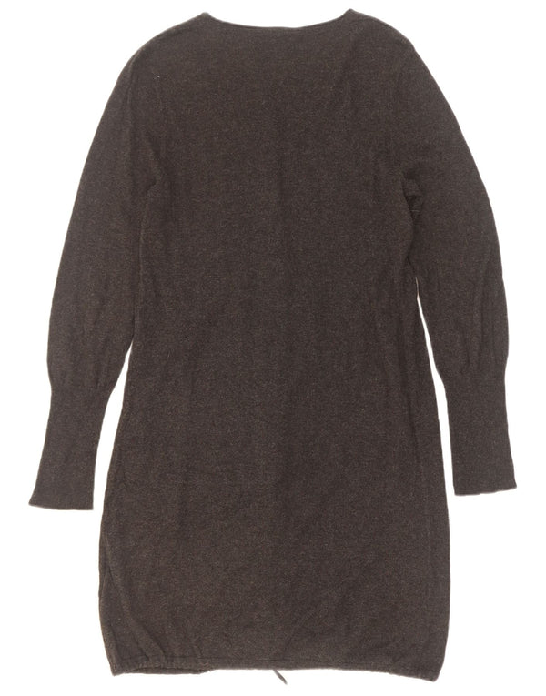 Marks & Spencer Womens Longline Cardigan Sweater UK 10 Small Grey Viscose