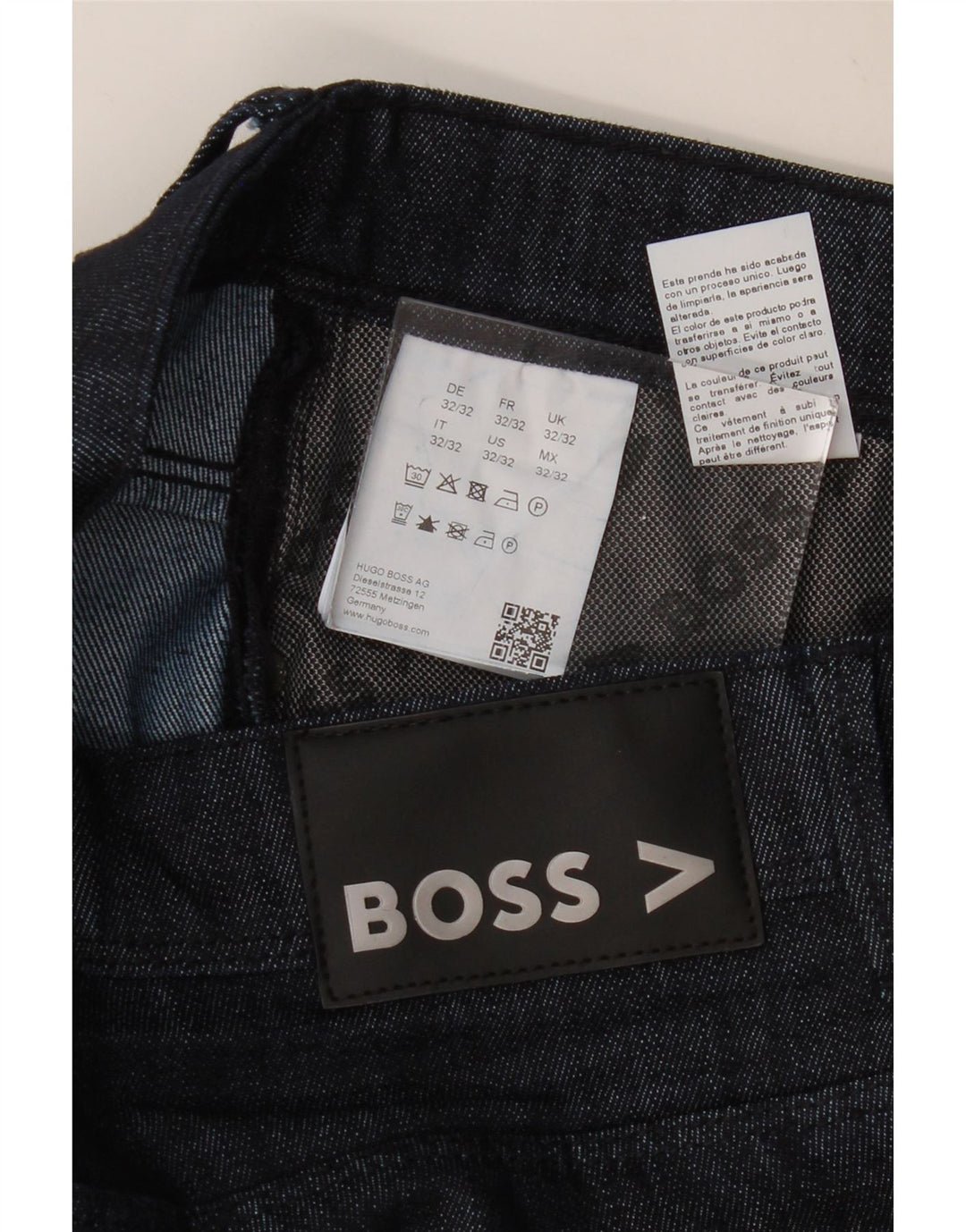 HUGO BOSS Straight Straight herre jeans W32 L32 Marineblå Bomuld