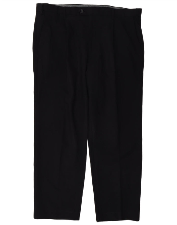 Marks & Spencer Herre Regular Suit Bukser W38 L29 Navy Blue Polyester