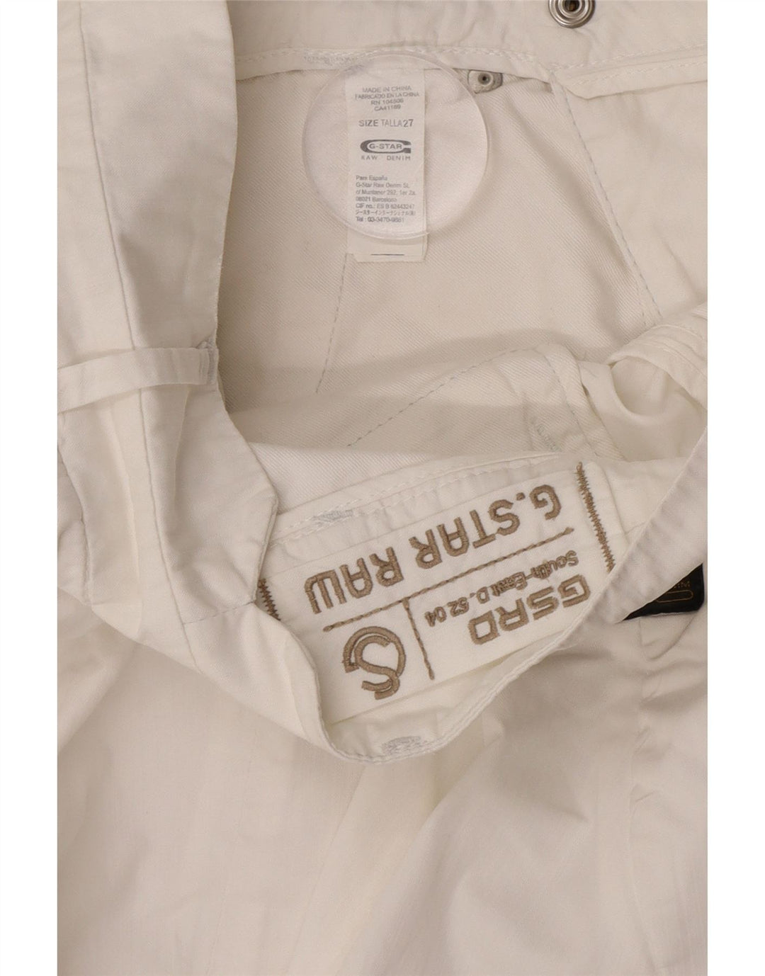 G-Star Dame Denim Mini Nederdel W27 Medium Hvid Bomuld
