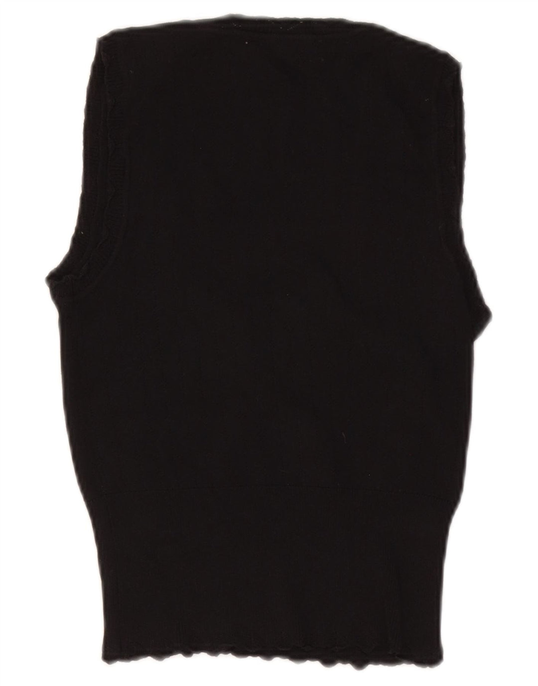 Zara Womens Crop Vest Tank Top UK 8 Small Black Viscose
