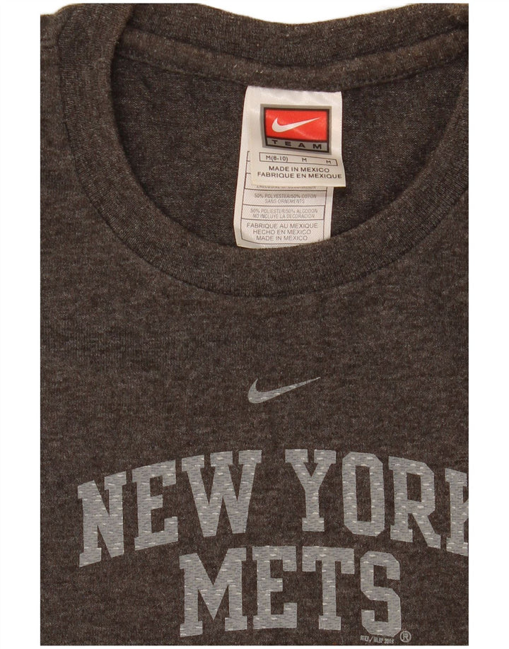Nike grafisk T-shirt top til kvinder US 8/10 Medium Grey Flecked Polyester