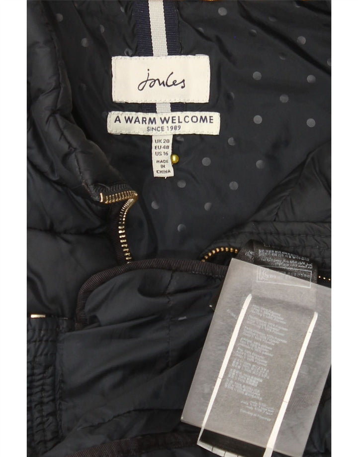 Joules Dame Polstret Gilet UK 20 2XL Navy Blue Polyester