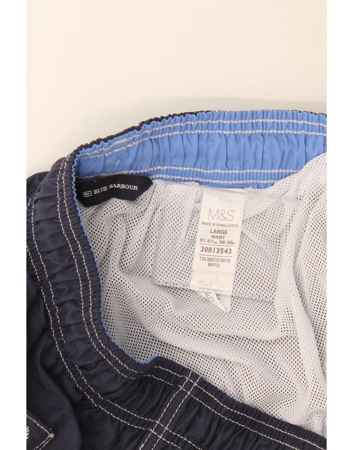 MARKS & SPENCER Herre Blue Harbor svømmeshorts Large Navy Blue