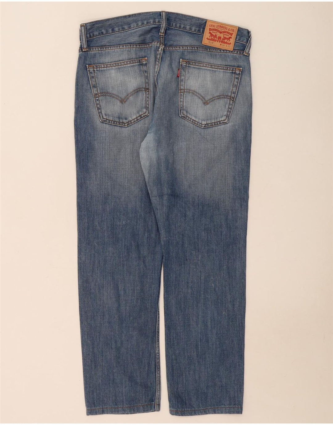 Levi's Herre 514 lige jeans W34 L28 blå bomuld