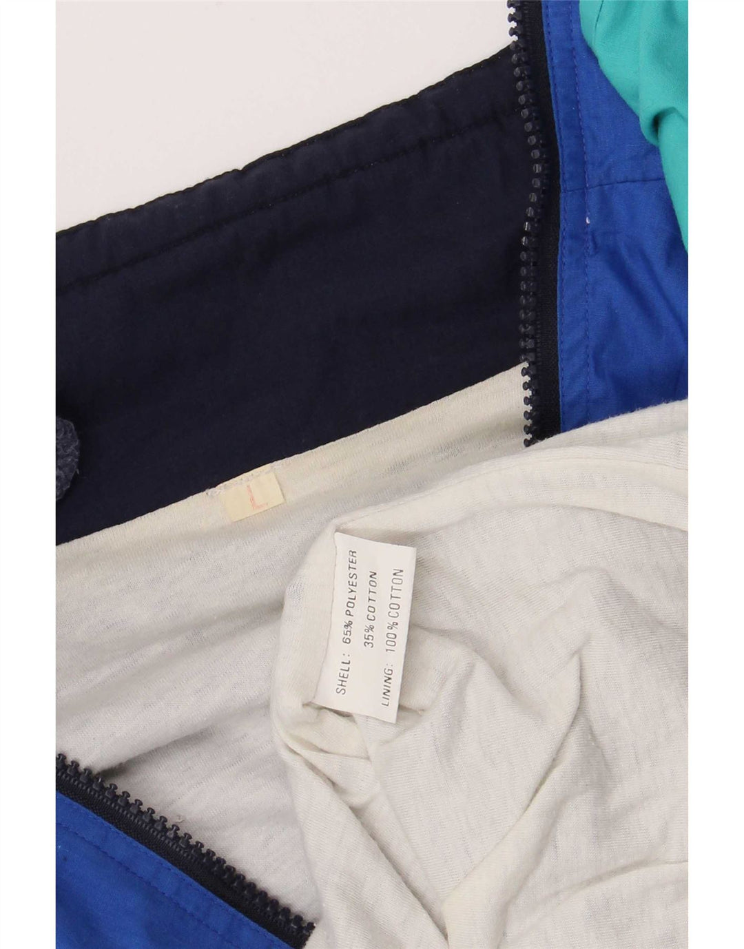 Vintage herre Loose Fit træningsdragt Topjakke Stor flerfarvet Colourblock