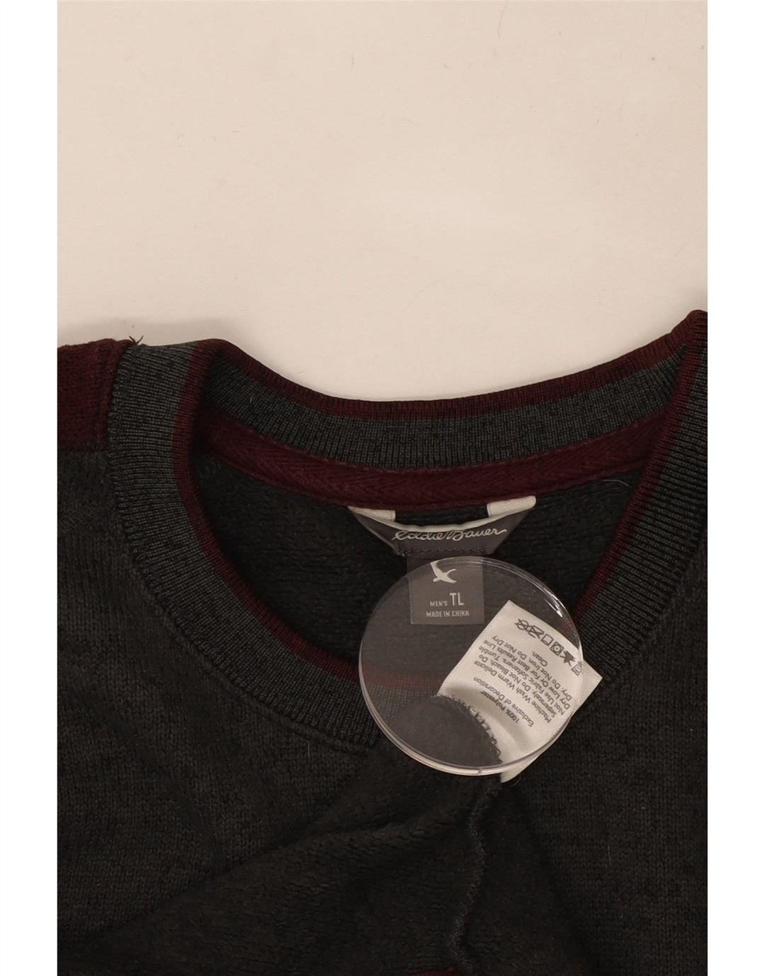 EDDIE BAUER Herre høj top Langærmet Stor grå Colourblock Polyester