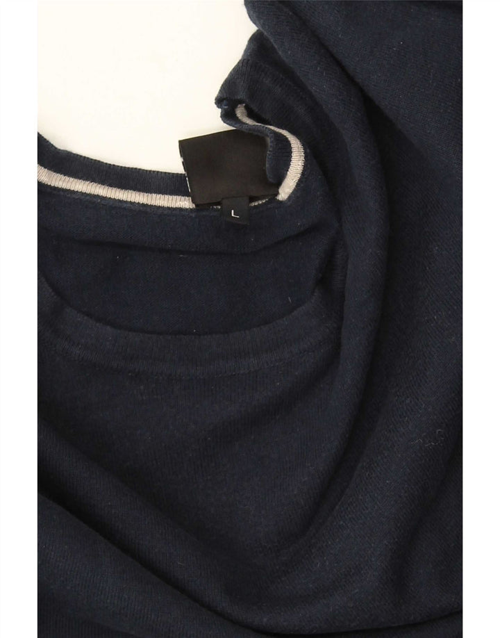 Hugo Boss Herre Crew Neck Jumper Sweater Large Navy Blue