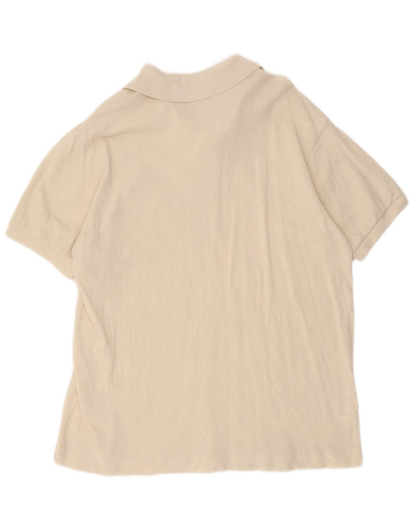 Lacoste Mens Classic Fit Polo Shirt Size 6 XL Off White Cotton