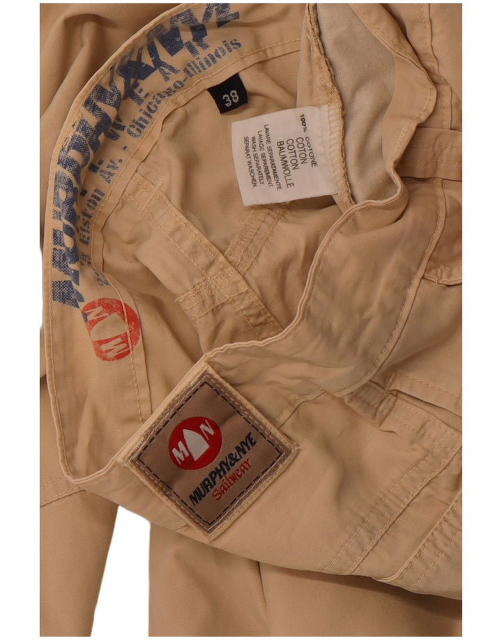 MURPHY & NYE Sejltøj til mænd lige chinosbukser W38 L31 Beige bomuld