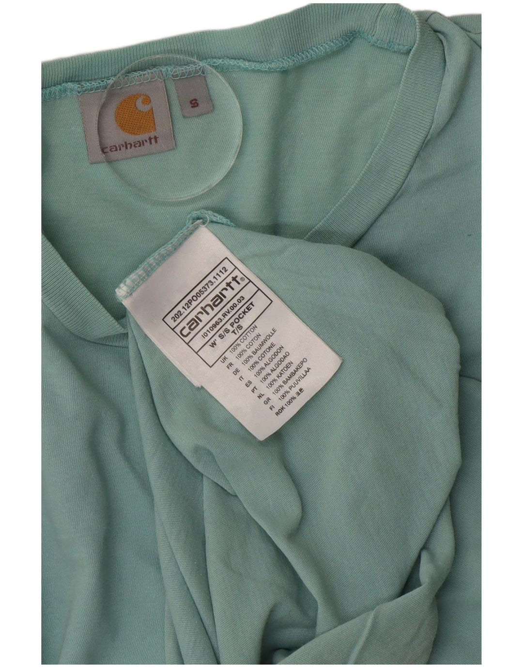 Carhartt Herre T-Shirt Top Lille turkis bomuld
