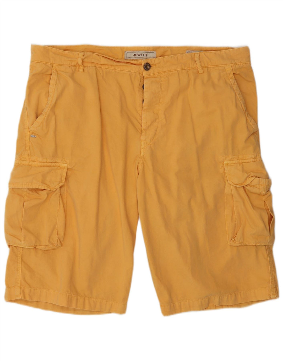 40Weft Herre Cargo Shorts IT 56 3XL W40 Gul Bomuld