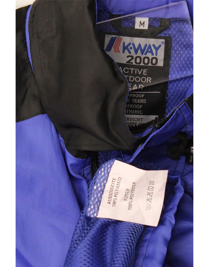 K-Way Herre Loose Fit regnjakke UK 38 Medium Blue Colourblock Polyamid