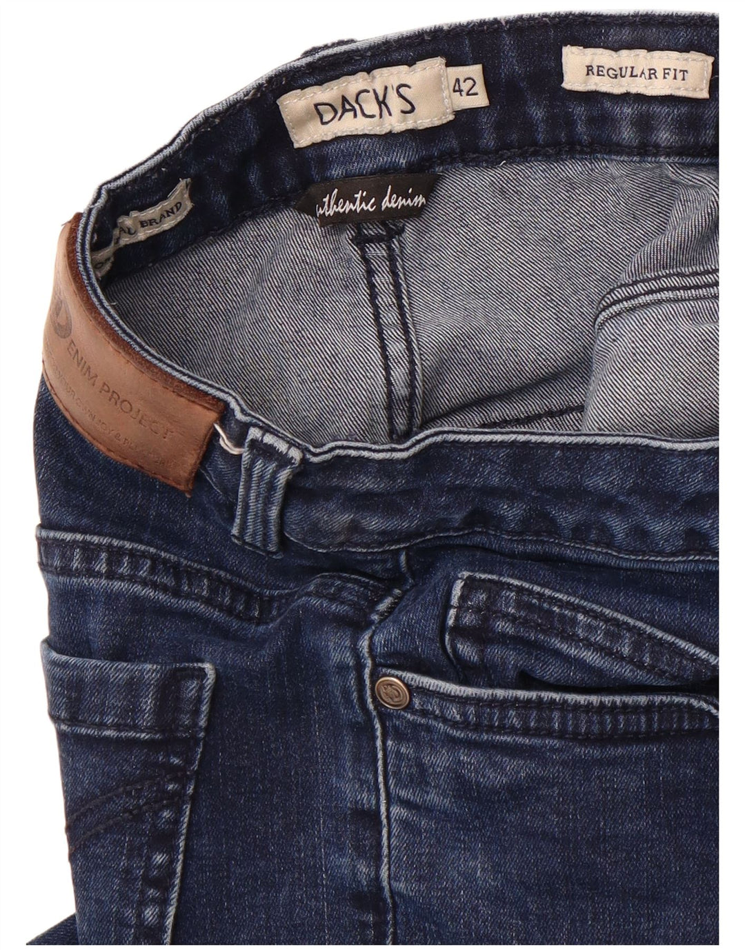DACK'S Womens Regular Fit Skinny Jeans IT 42 Medium W28 L30 Navy Blue