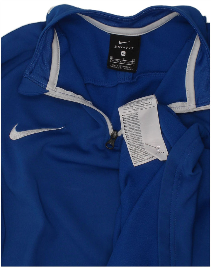 Nike Boys Dri Fit Pullover Træningsdragt Top 13-14 år XL Blå Colourblock