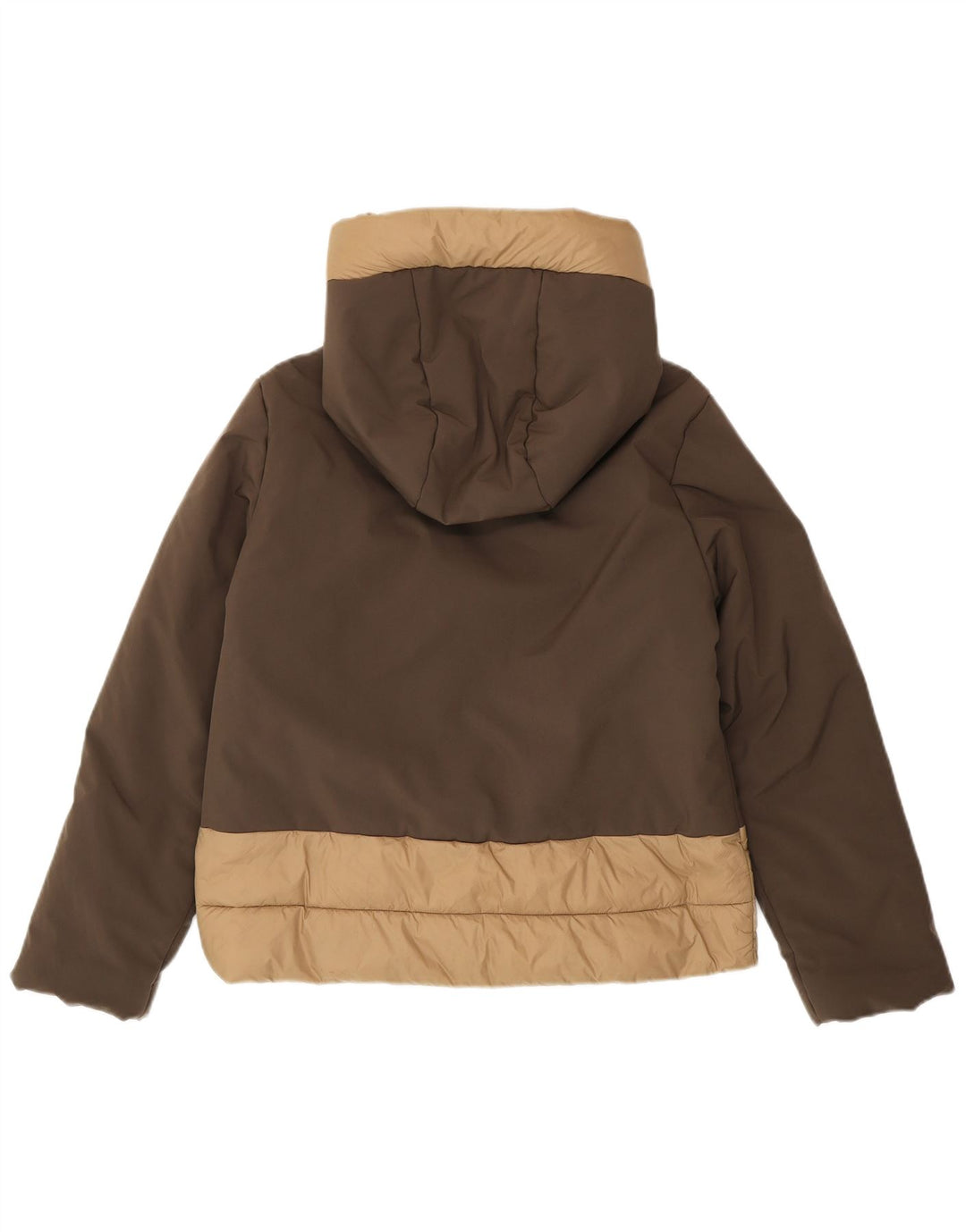 Invicta Polstret hættejakke til kvinder UK 14 Medium Brown Colourblock