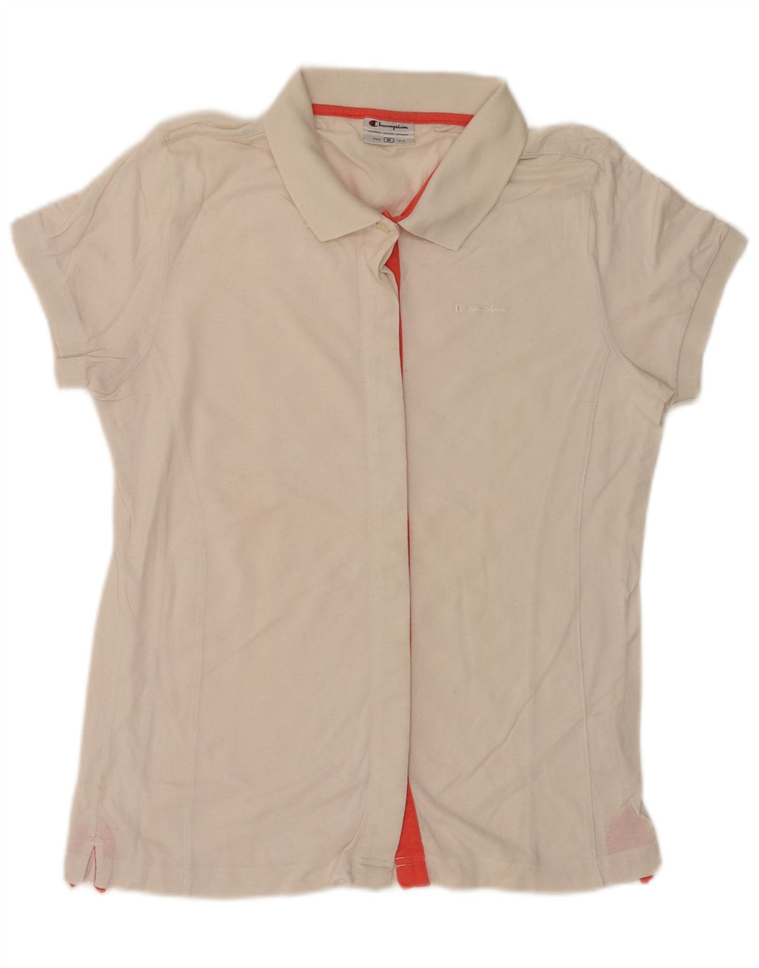 Champion Kortærmet skjortebluse til kvinder UK 14 Medium White Bomuld