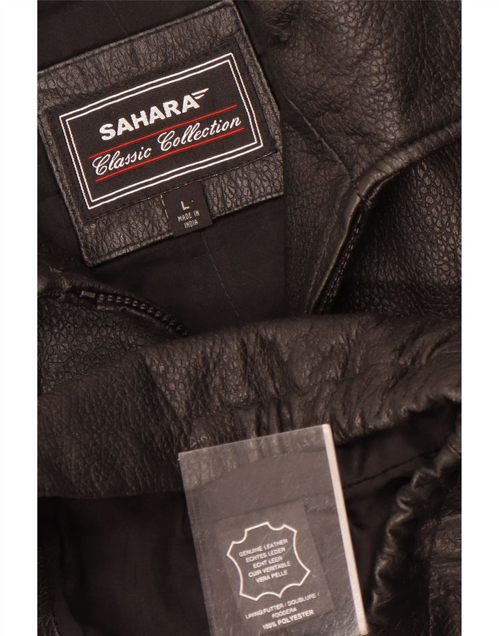 Vintage herre læderjakke UK 40 Stor sort læder