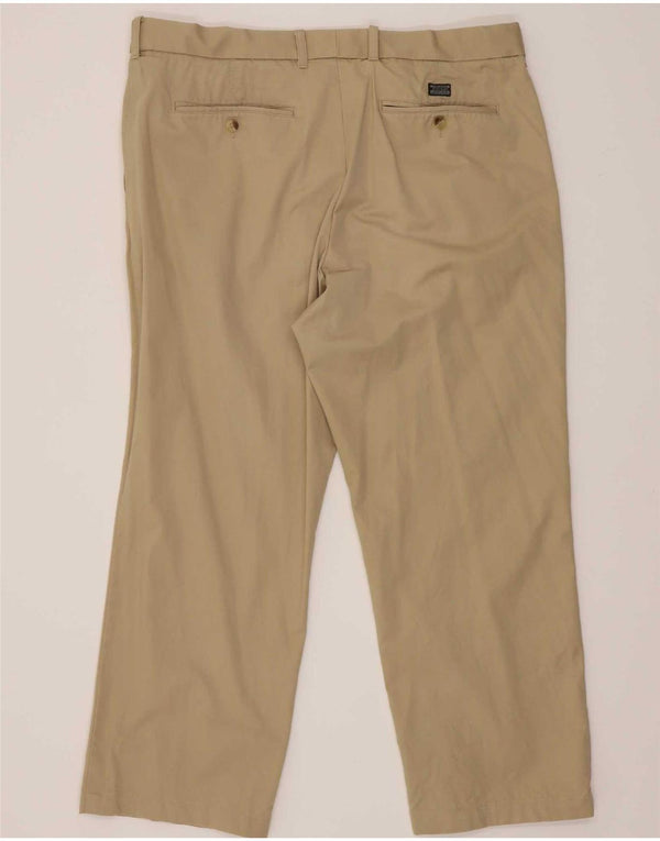 Marks & Spencer Straight Chino-bukser til mænd W40 L29 Beige Bomuld