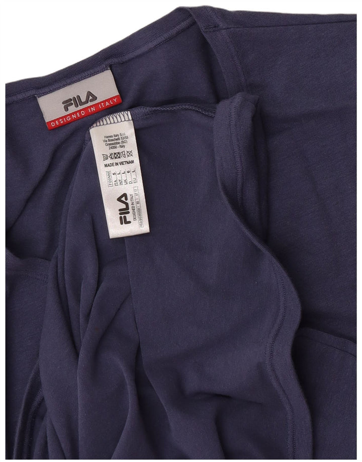 Fila Dame T-Shirt Top UK 14 Large Navy Blue